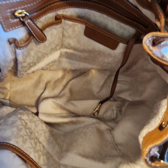 Euc Michael Kors Classic Leather Tote Bag Purse - Picture 12 of 13